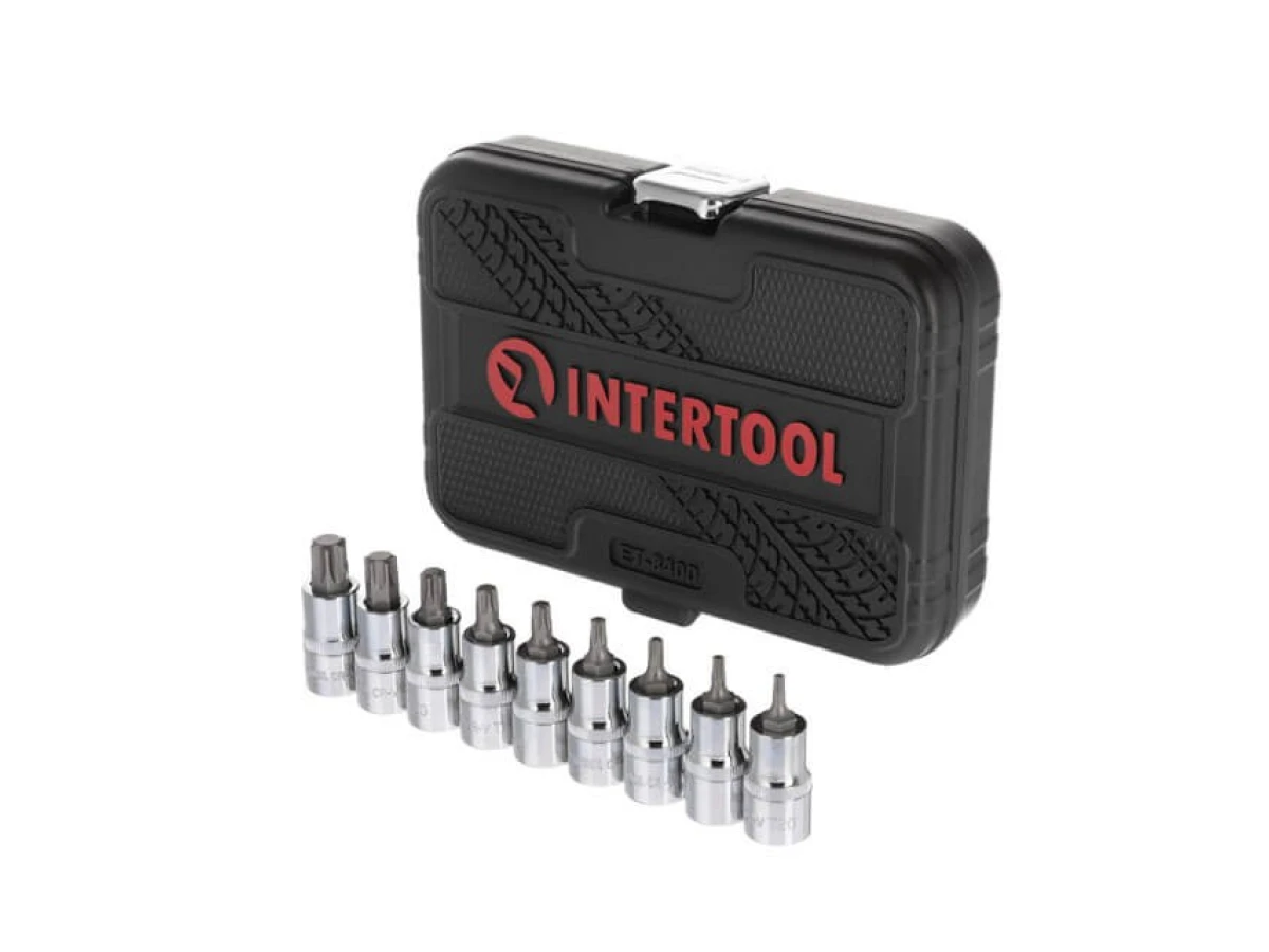 Набір біт TORX 1/2" T20-T60, 55 мм, S2, STORM INTERTOOL ET-8400 