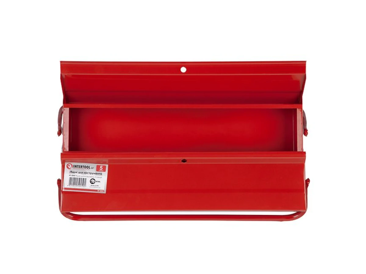 Ящик для інструментів металевий 450 мм, 5 секцій INTERTOOL HT-5045 