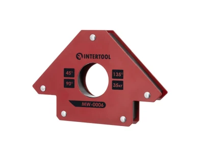 Тримач магнітний для зварювання стріла, 45°, 90°, 135°, 35 кг, 110*120*25 мм INTERTOOL MW-0006