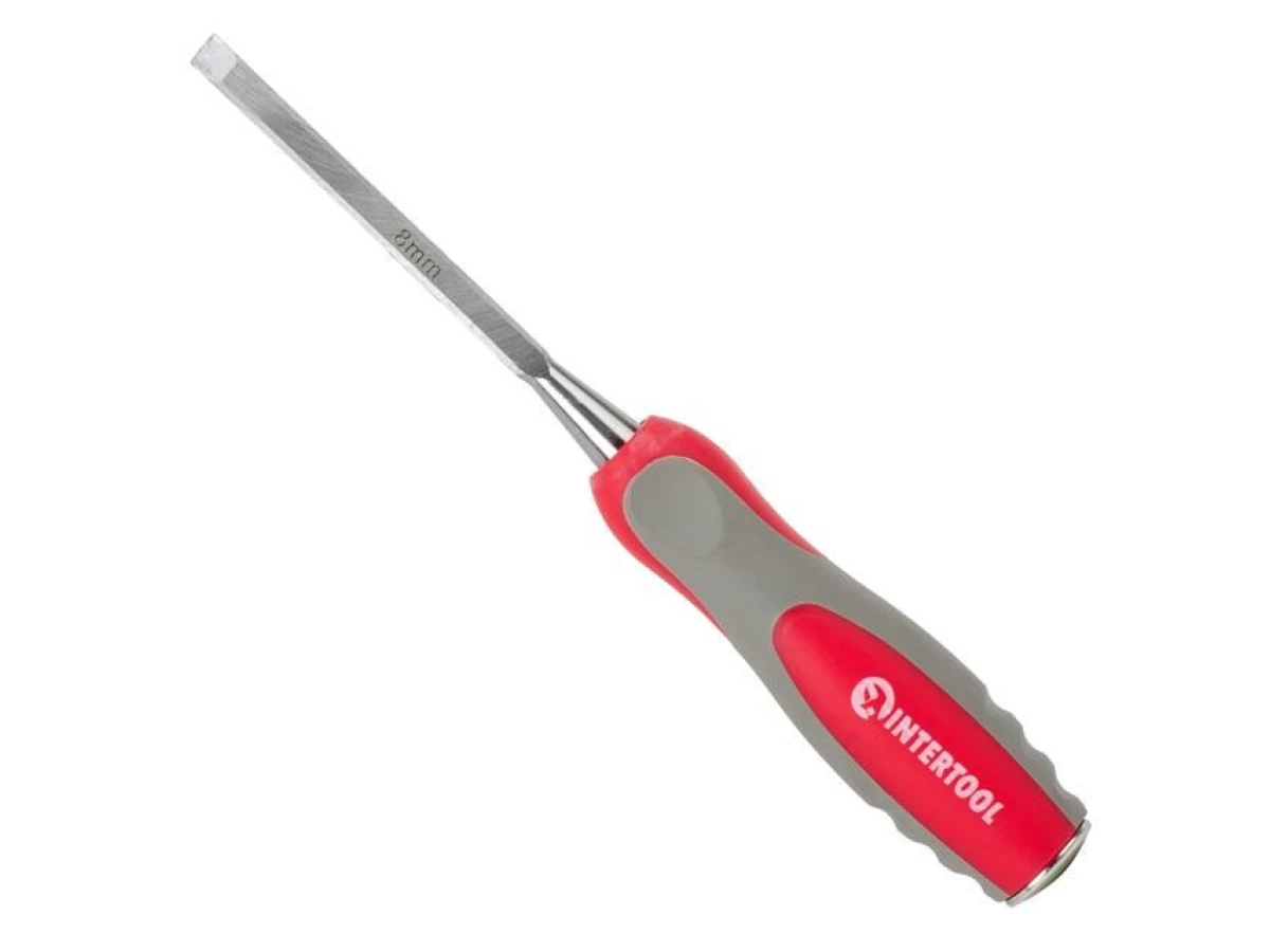 Стамеска 8 мм, Cr-V, двокомпонентна рукоятка INTERTOOL HT-3508 