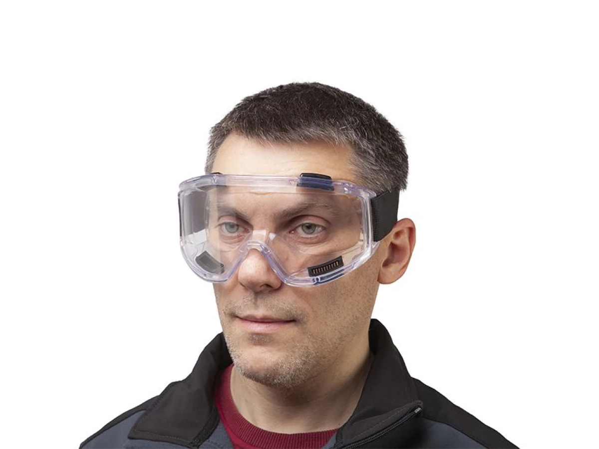 Очки защитные прозрачные закрытого типа, материал линз поликарбонат, оптический клаcс 2 INTERTOOL SP-0079 