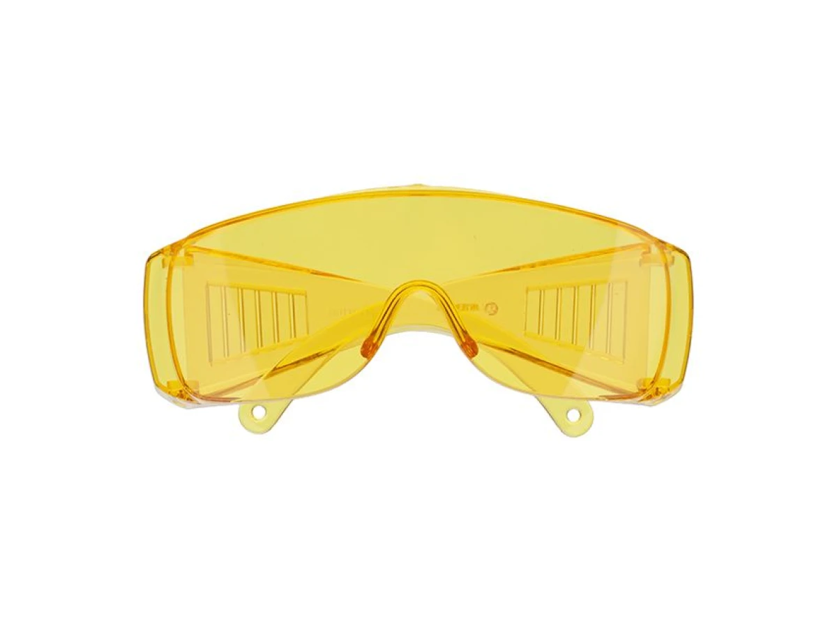 Очки защитные желтые, материал линз поликарбонат, материал дужек поликарбонат,защита от удара,оптический класс 1 INTERTOOL SP-0082 