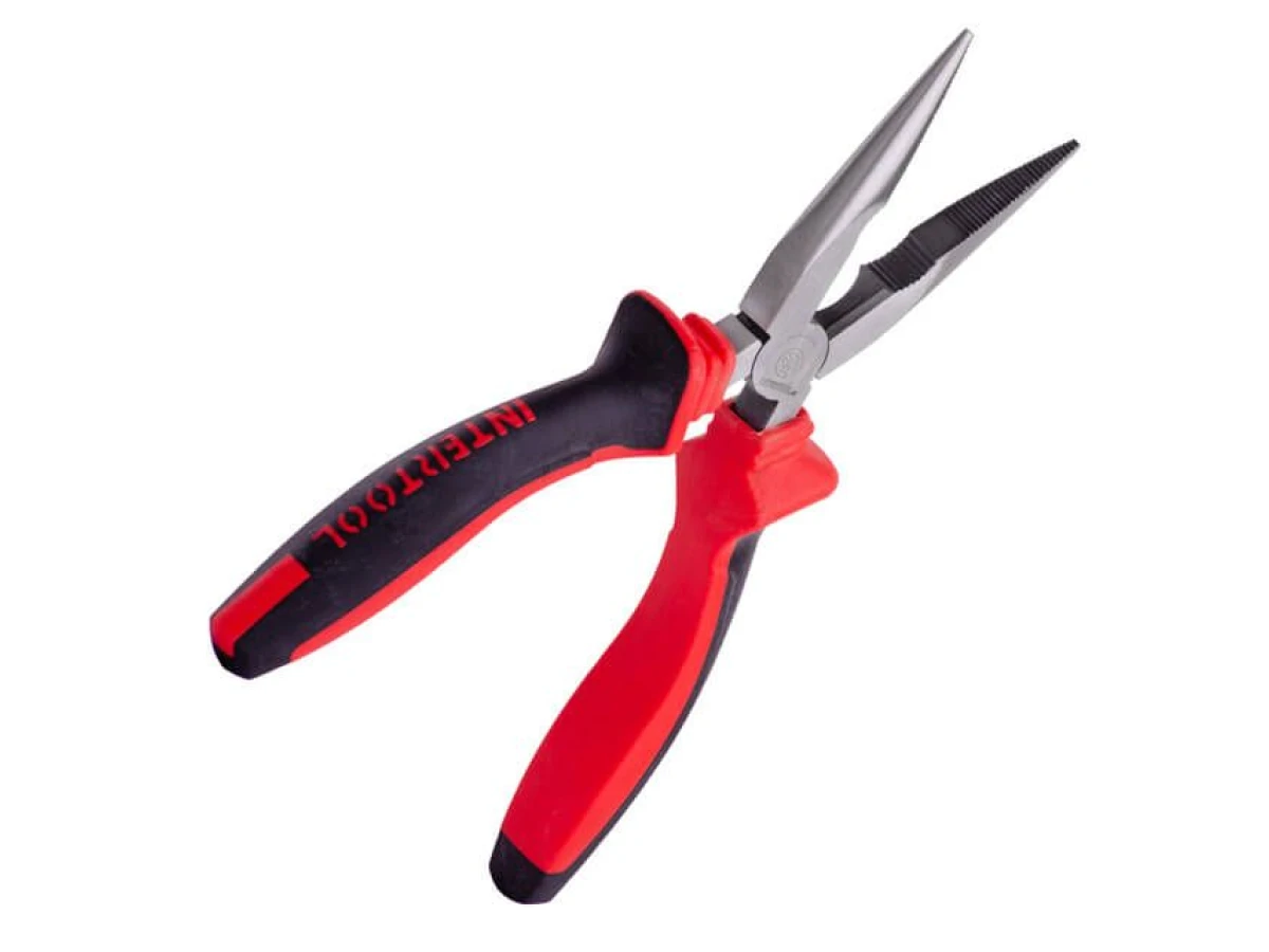 Довгогубці прямі 160 мм, 40CrV, фосфатовані, поліровані INTERTOOL NT-0136 