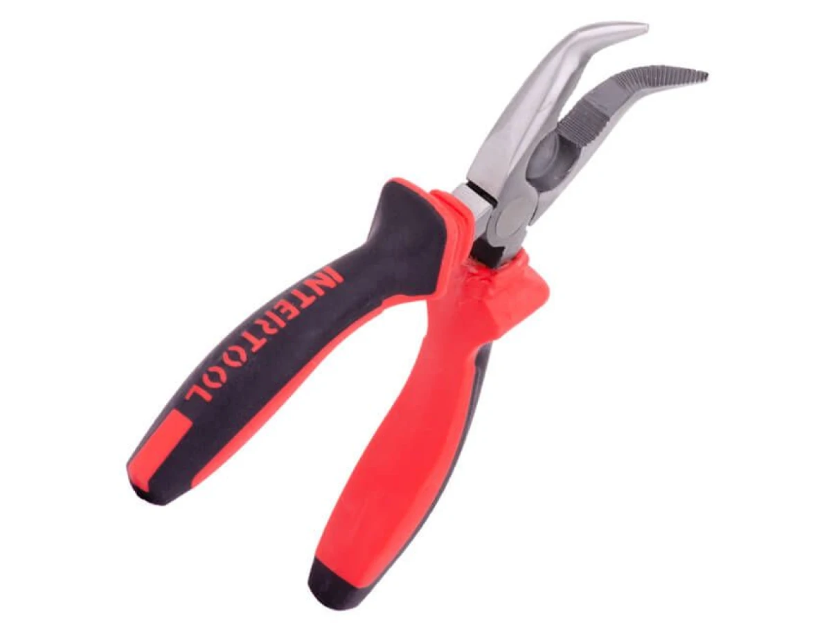 Довгогубці вигнуті 160 мм, 40CrV, фосфатовані, поліровані, STORM INTERTOOL NT-0146 