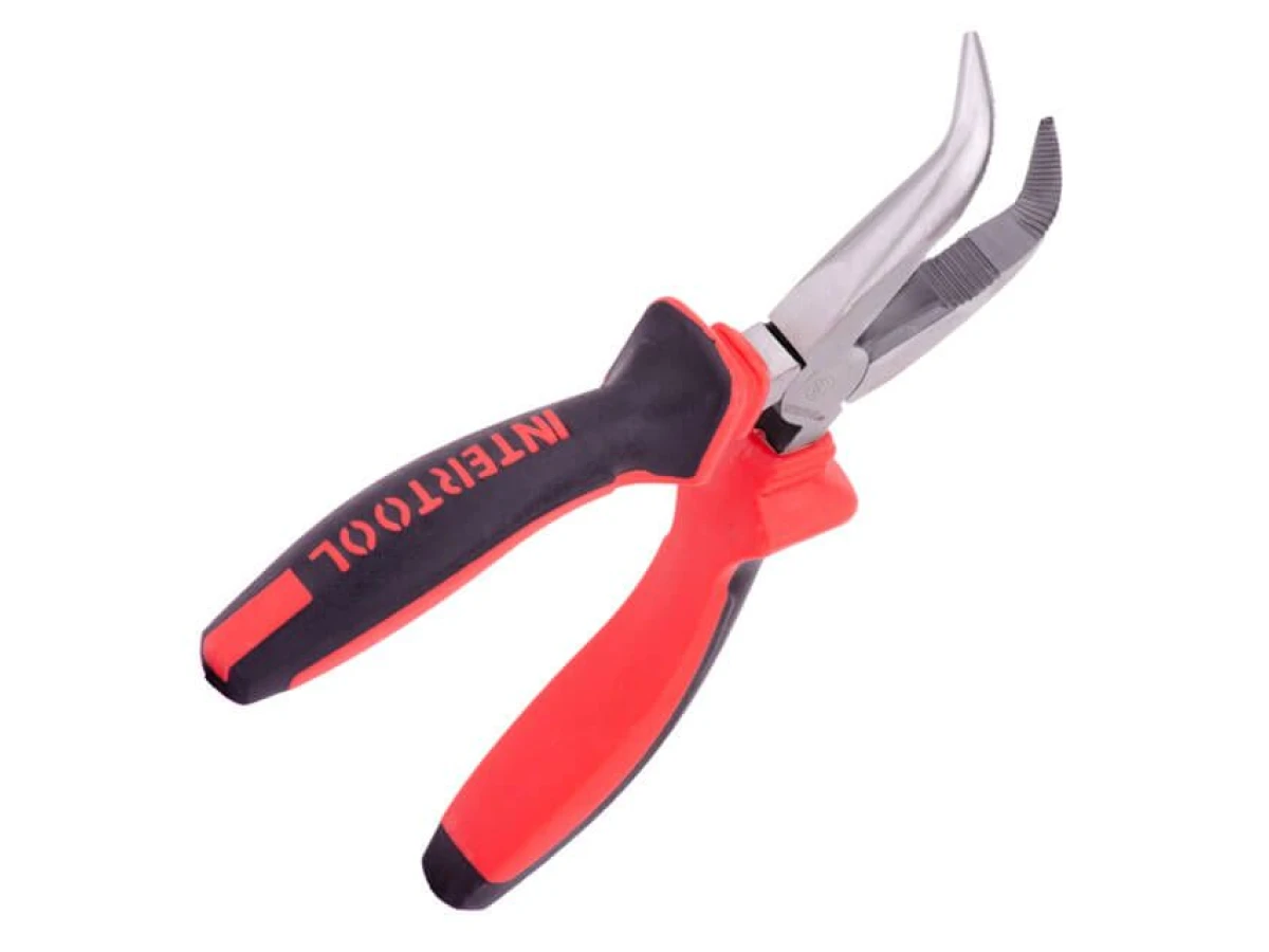 Довгогубці вигнуті 160 мм, 40CrV, фосфатовані, поліровані, STORM INTERTOOL NT-0146 