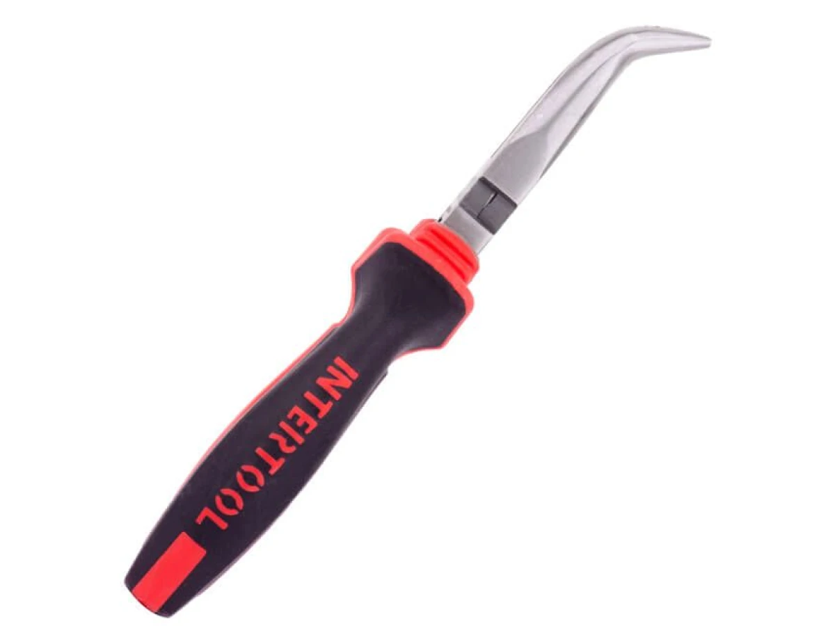 Довгогубці вигнуті 160 мм, 40CrV, фосфатовані, поліровані, STORM INTERTOOL NT-0146 