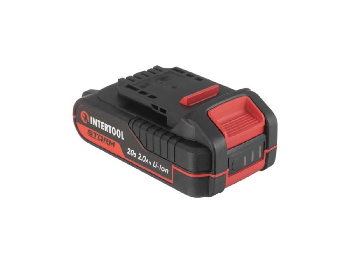 Гайковерт ударний акумуляторний з безщітковим двигуном 20 В, 300 Нм, 0-2500 об/хв, 0-3000 уд/хв, 1/2", Li-Ion, 2.0 Аг, ЗП 2 А, кейс INTERTOOL WT-0364 