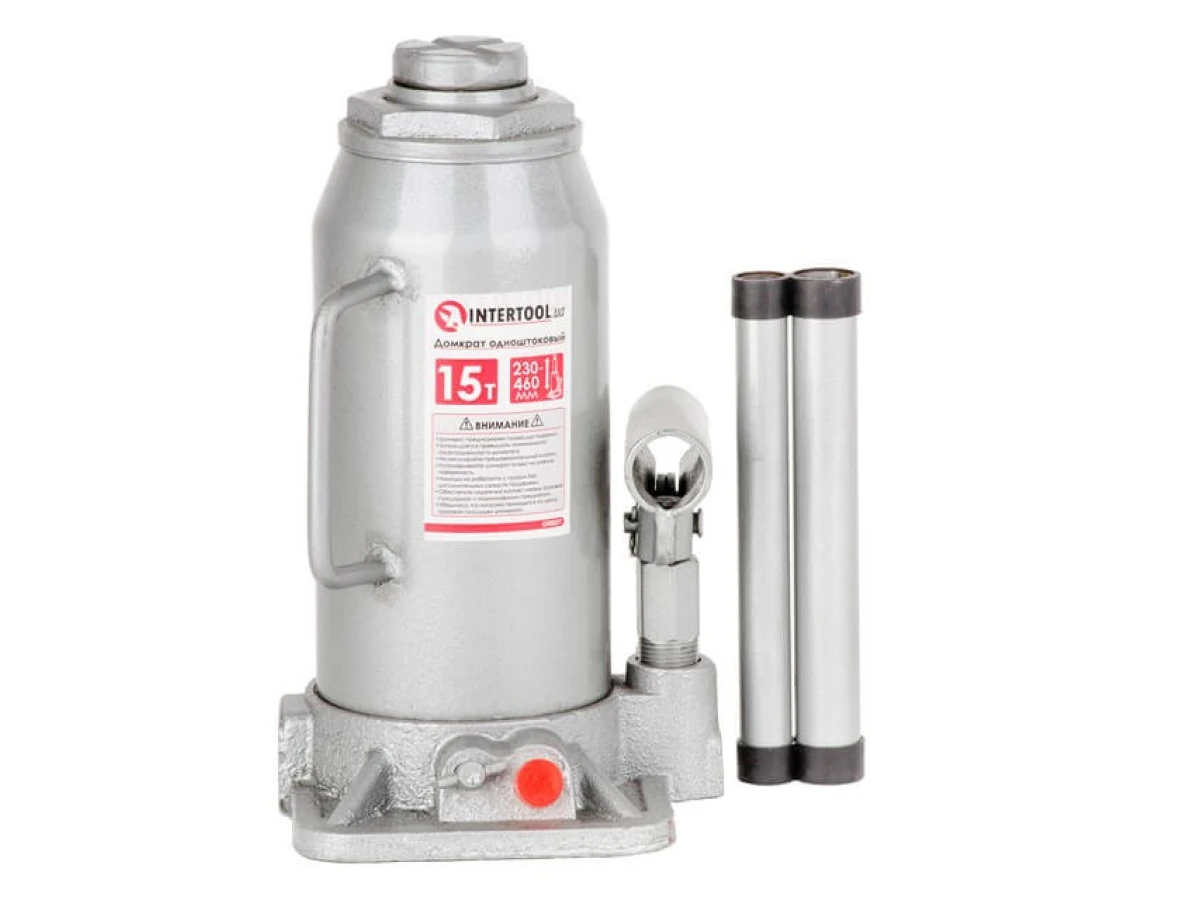 Домкрат "столбик" одноштоковый 15 т INTERTOOL GT0027 