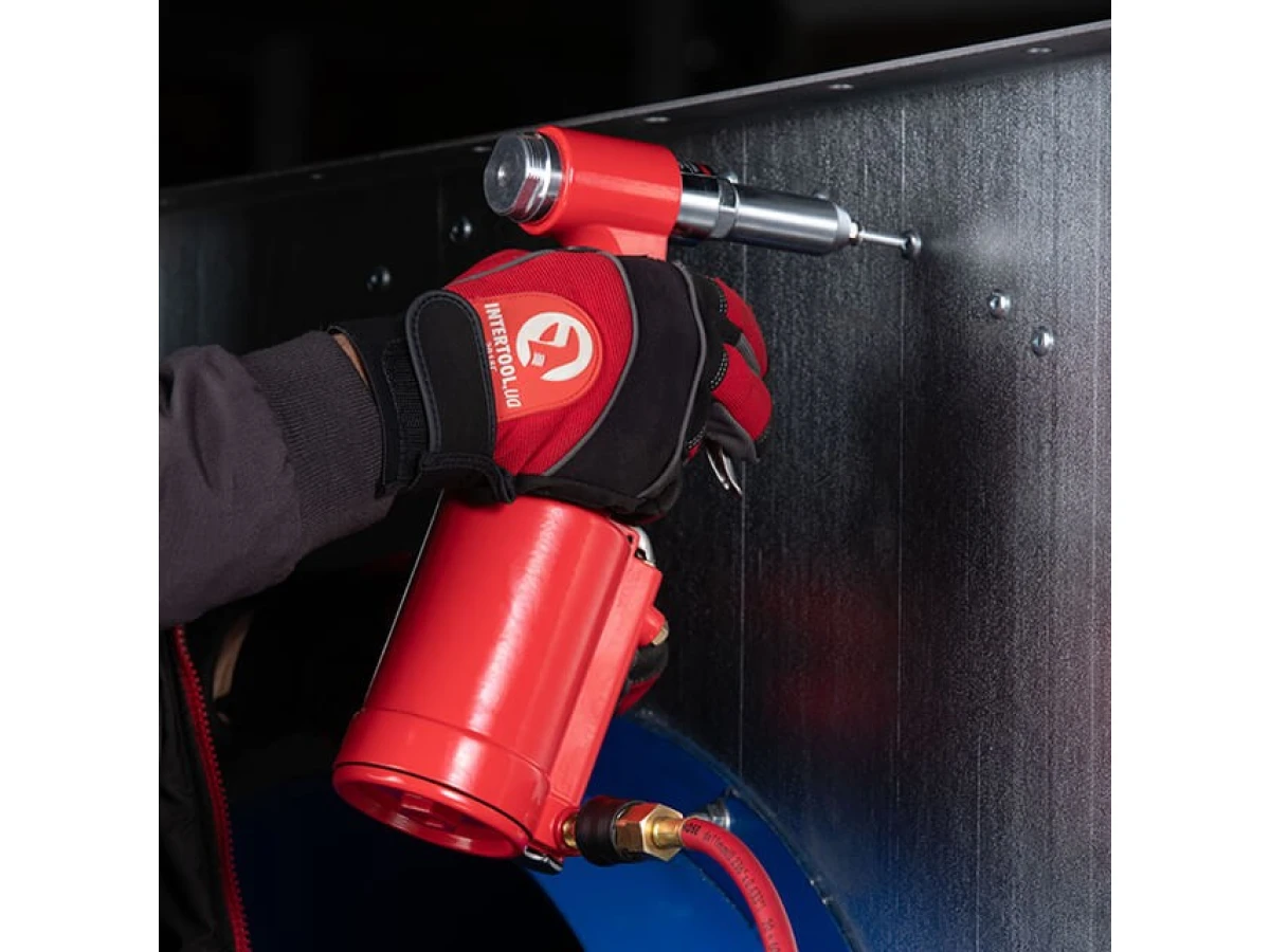 Пістолет заклепувальний пневматичний у кейсі з аксесуарами INTERTOOL PT-1304 