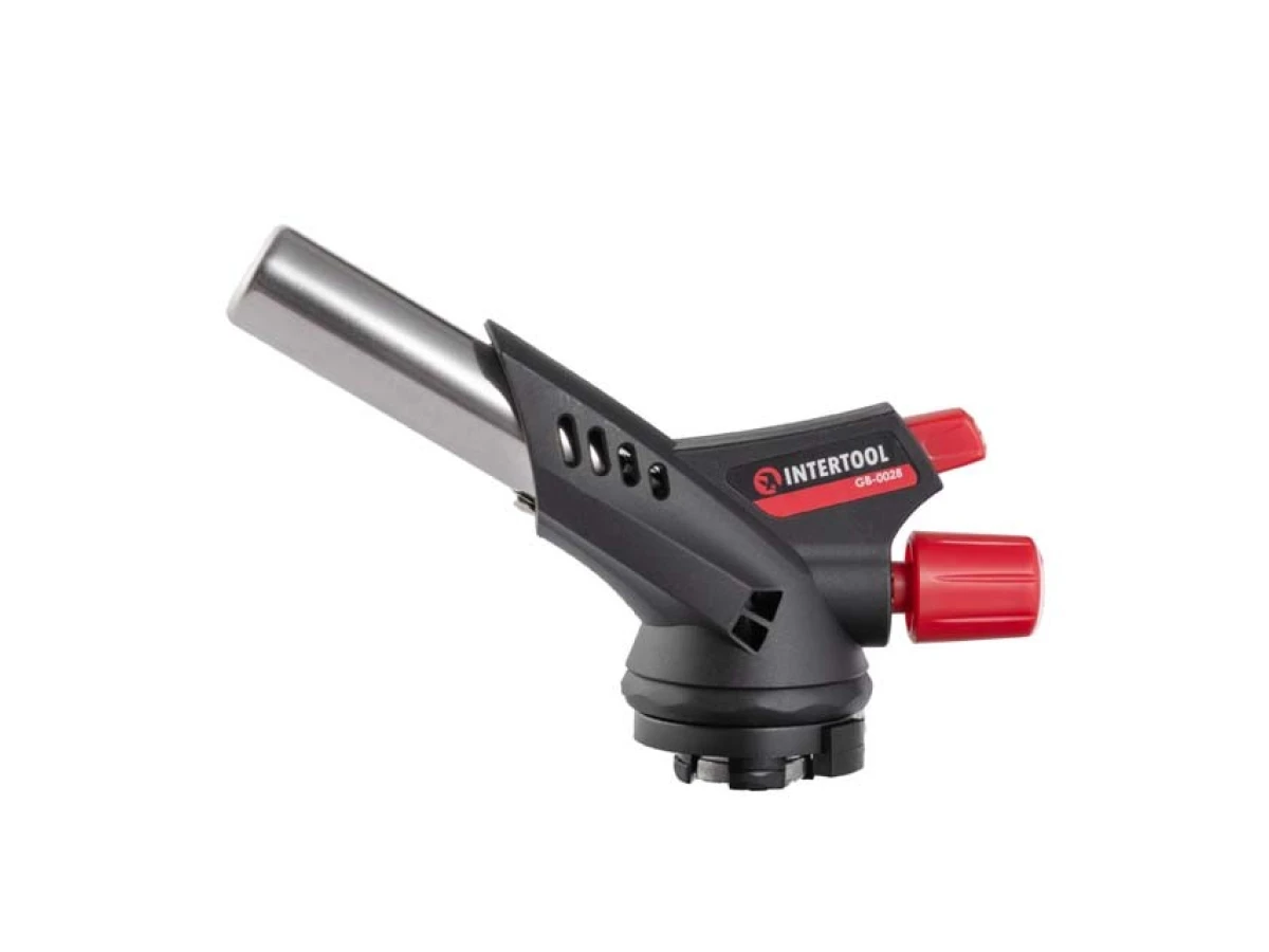 Горелка газовая, пьезозажигание, регулятор INTERTOOL GB-0028 