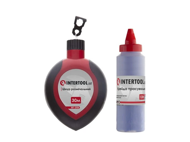 Шнур розмічальний 30 м з коректором INTERTOOL MT-2506 