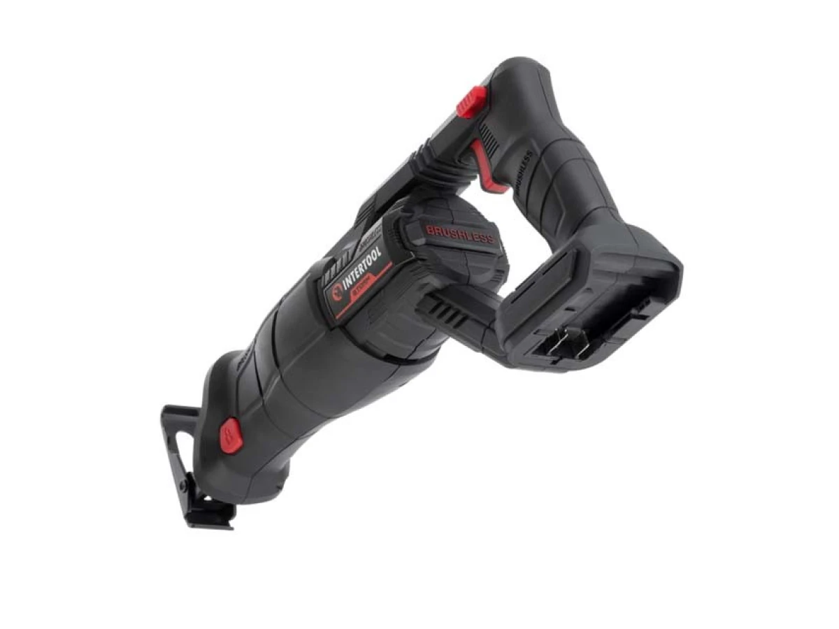 Пила шабельна акумуляторна з безщітковим двигуном 20 В, 0-2500 об/хв., хід пилки 28 мм, без ЗП та АКБ INTERTOOL WT-0367 