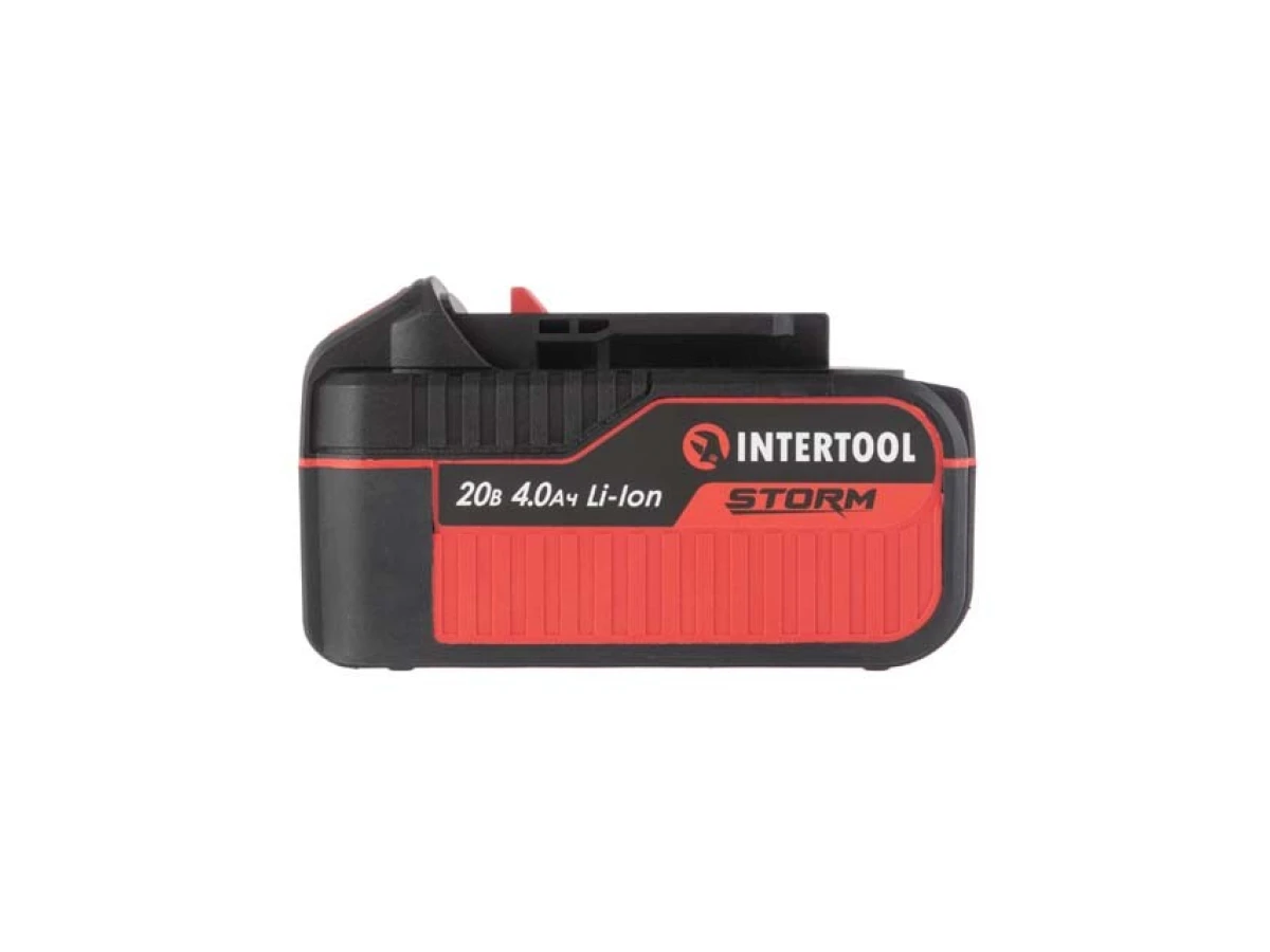 Акумулятор 20 В, Li-ion, 4.0 Аг, індикатор рівня заряду INTERTOOL WT-0341 