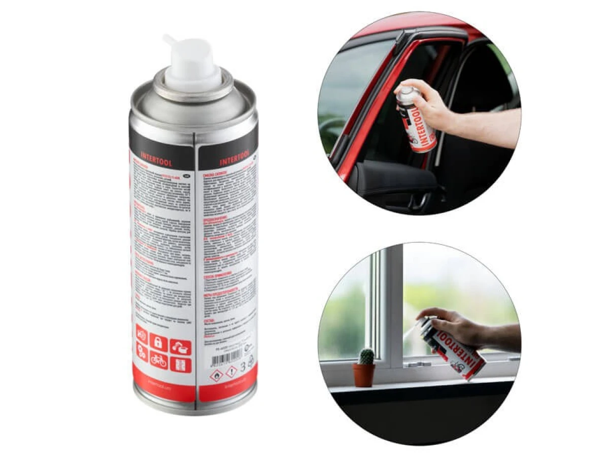 Cмазка "Силикон", аэрозоль 200 мл INTERTOOL FS-6020 