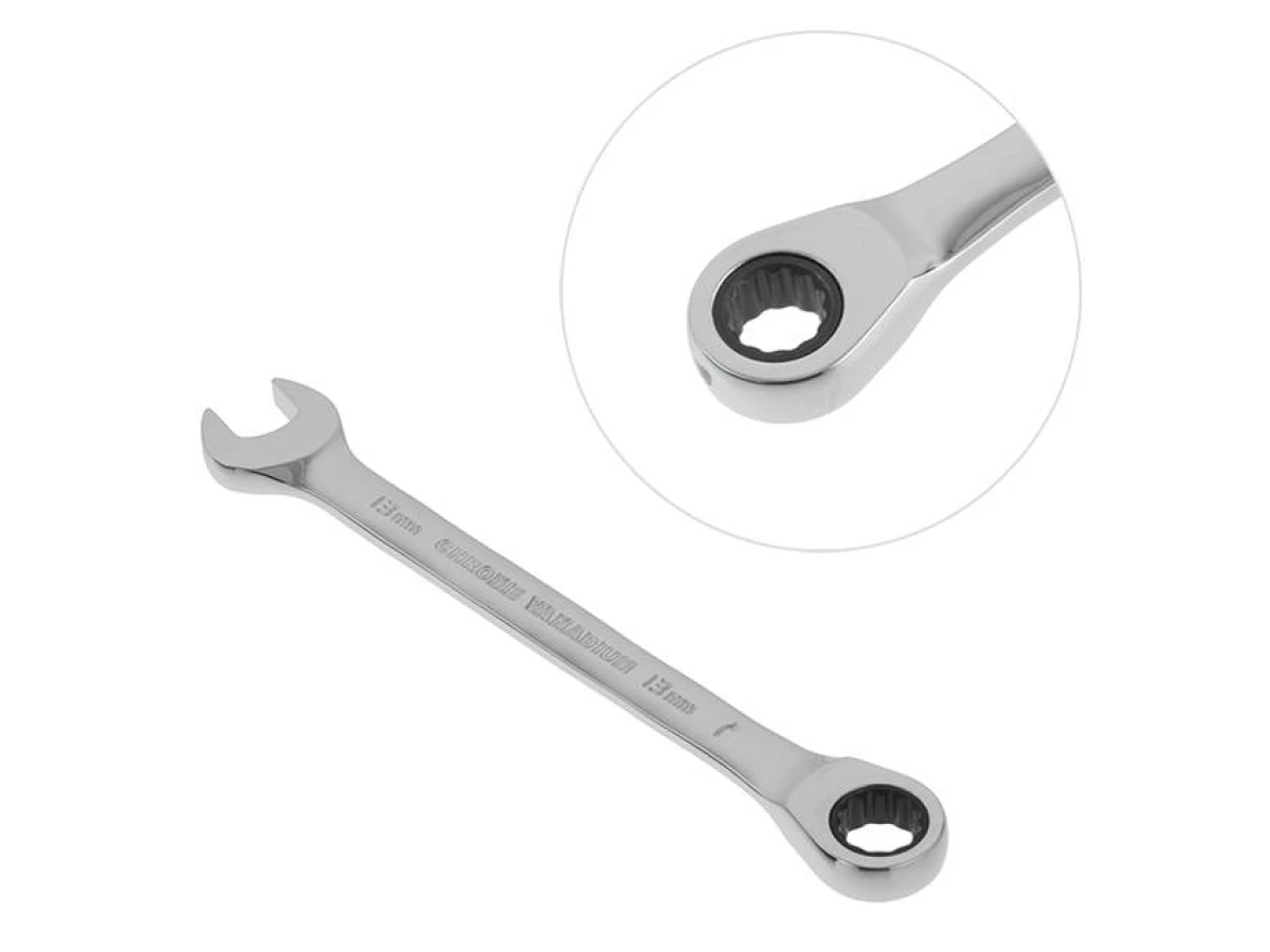 Ключ комбінований з тріскачкою 13 мм Cr-V; PROF DIN3113 INTERTOOL XT-1353 