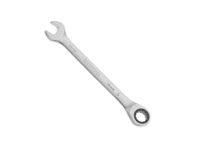 Ключ комбінований з тріскачкою 14 мм Cr-V; PROF DIN3113 INTERTOOL XT-1354 