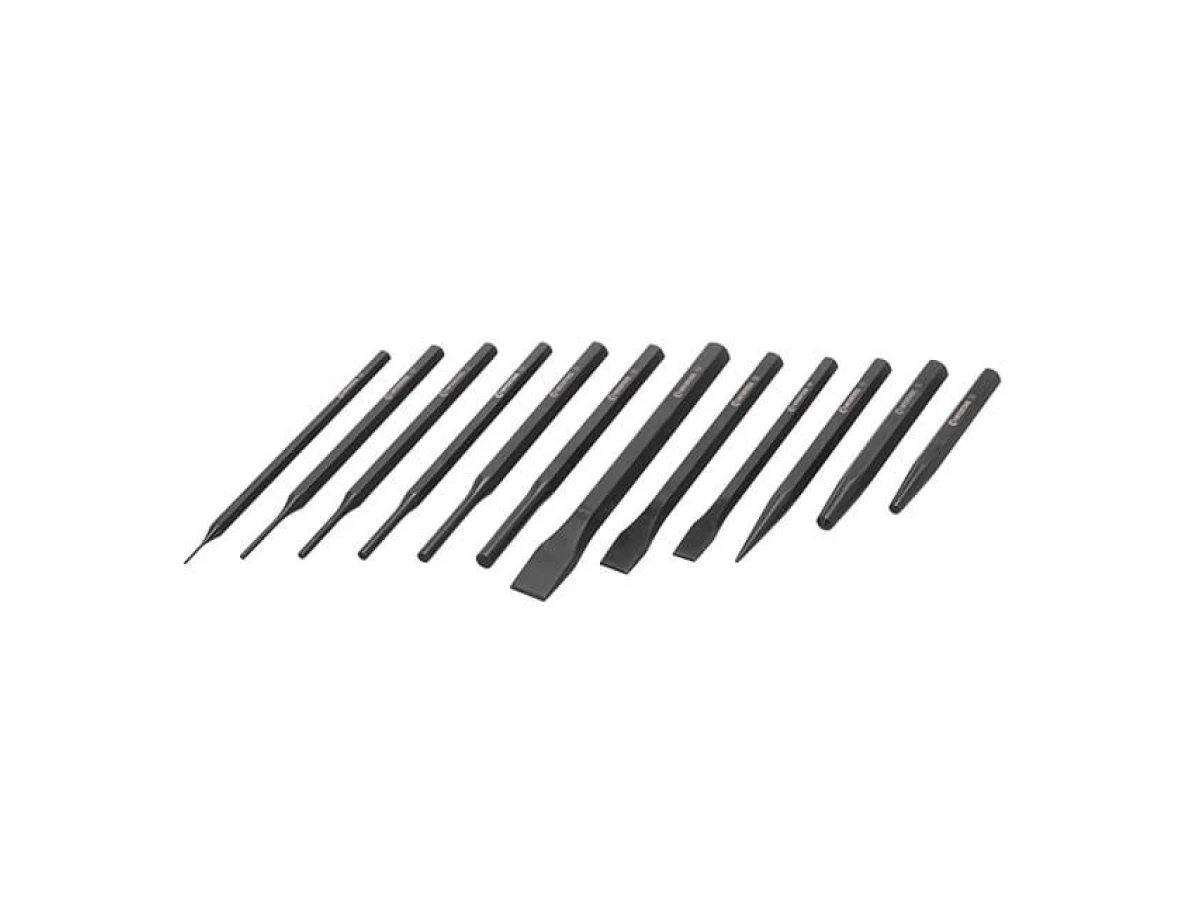 Набір зубил, кернерів та виколоток 12 од. INTERTOOL HT-0289 