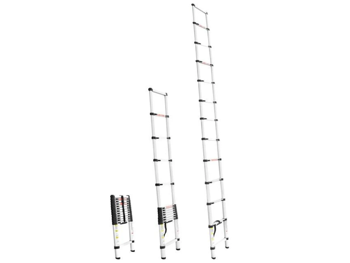 Лестница алюминиевая телескопическая 12 ступ., 3,80 м INTERTOOL LT-3038 