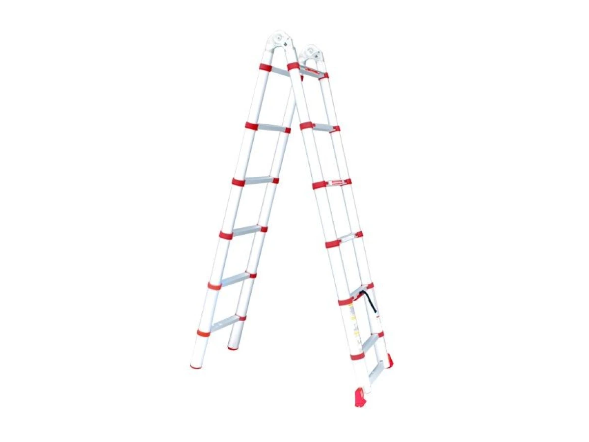 Лестница алюминиевая телескопическая раскладная универсальная, 12 ступ., 3,78 м INTERTOOL LT-3039 