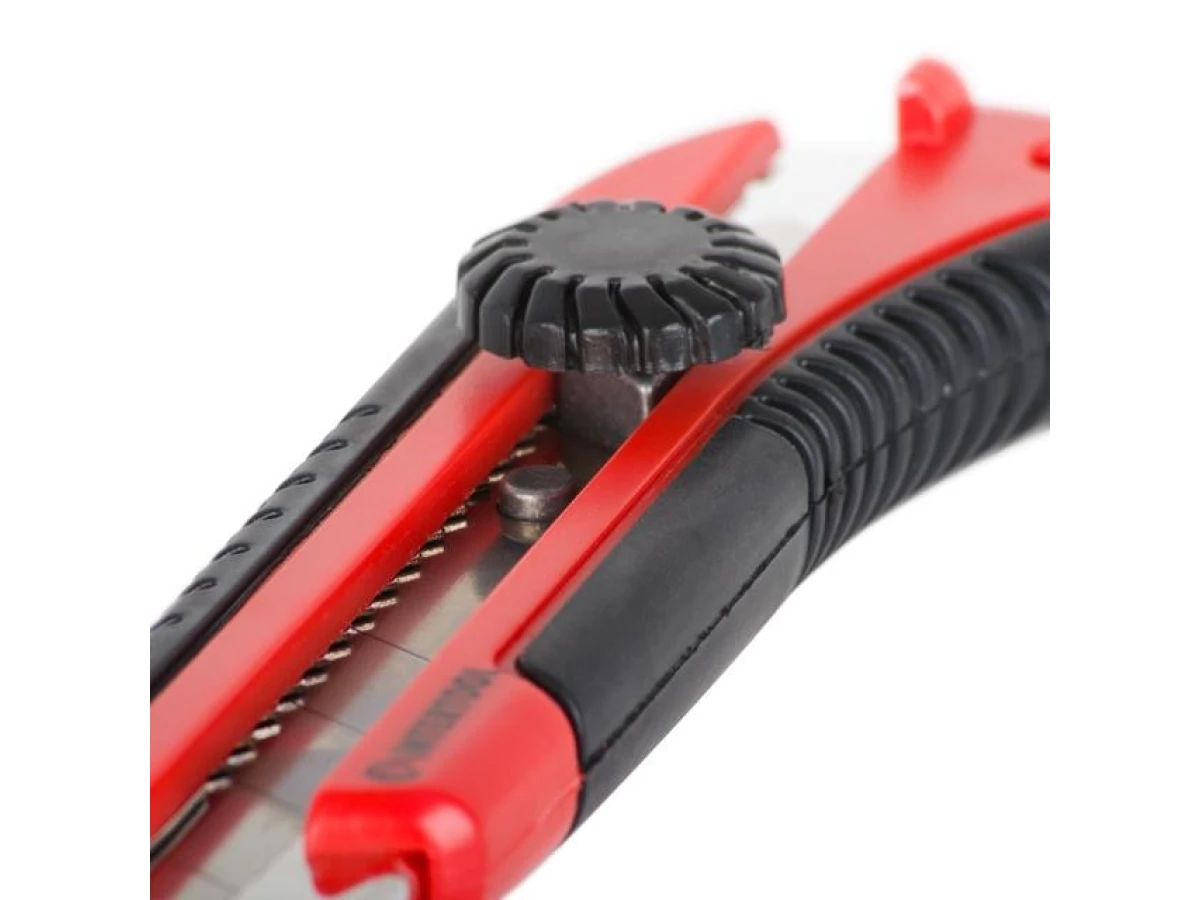 Ніж з металевою напрямною під лезо 25 мм, прогумована рукоятка INTERTOOL HT-0526 