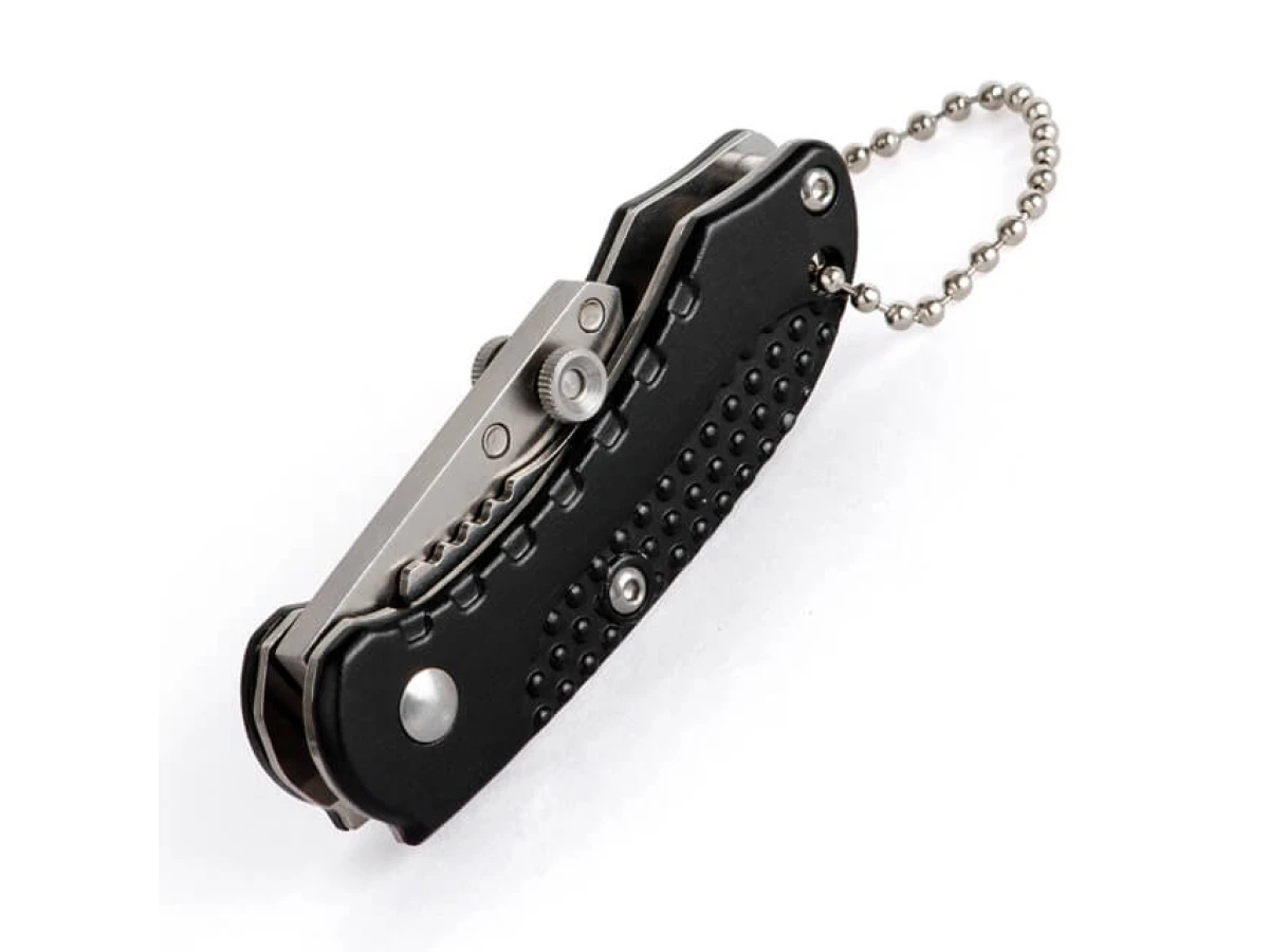 Ніж будівельний складаний з трапецієподібним лезом 9 мм міні, SK5, алюмінієва рукоятка INTERTOOL HT-0532 