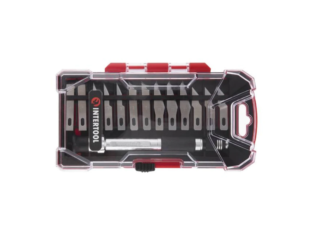 Набір скальпелів з тримачем 14 шт INTERTOOL HT-0524 