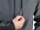 Куртка SOFTSHELL темно сіра-чорна, тришарова, тканина - стрейч 300 GSM 100D з водо- і вітрозахистом, розмір М INTERTOOL SP-3132 