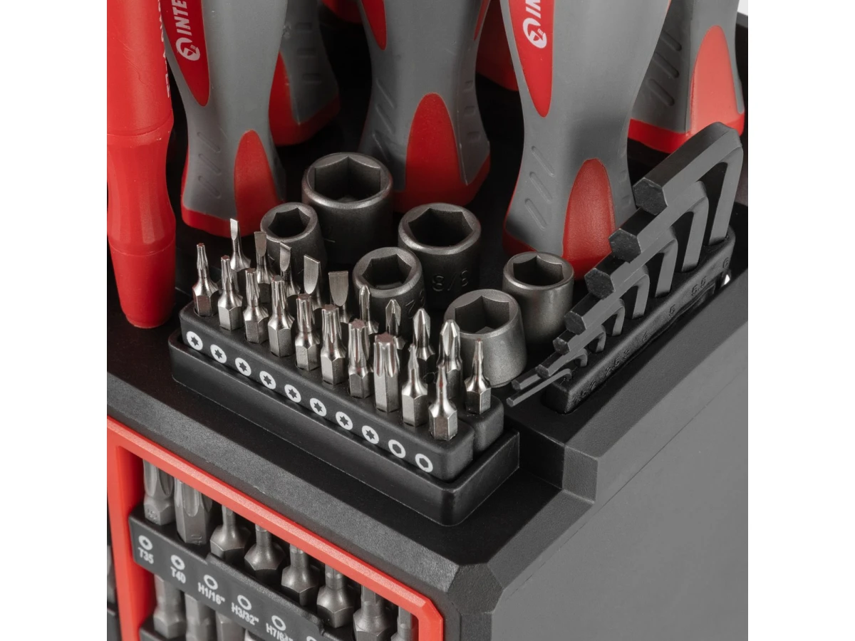 Набір викруток з комплектом насадок 114 од. INTERTOOL VT-3372 