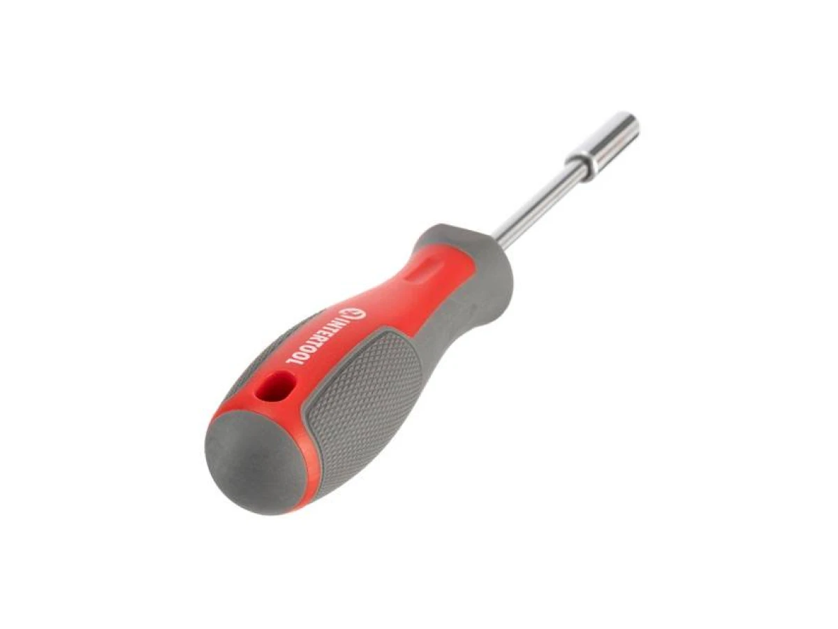 Викрутка з магнітним тримачем для насадок 1/4", 100 мм , Cr-V INTERTOOL VT-3300 