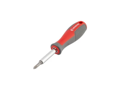 Викрутка з двосторонніми змінними насадками 6 в 1 (SL6.35 * 65мм, PH1 * 5мм, SL8.0 * 75мм, PH2 * 6мм, внутрішній шестигранник 6мм, 8мм INTERTOOL VT-3341