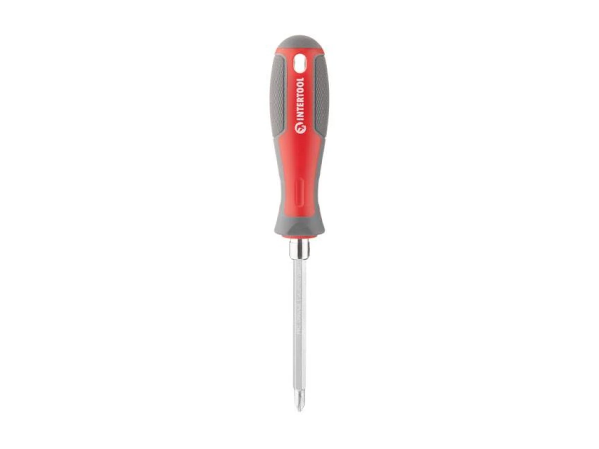 Отвертка двухсторонняя 100 мм PH2, SL6 mm INTERTOOL VT-3344 