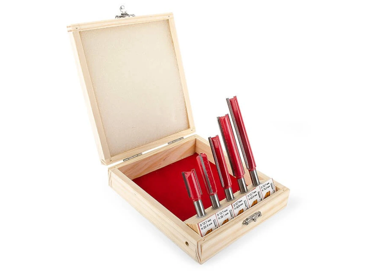 Набір фрез пазових прямих, 5 шт INTERTOOL HT-0075 