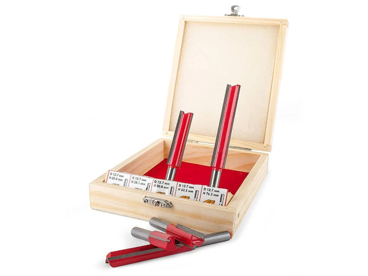 Набір фрез пазових прямих, 5 шт INTERTOOL HT-0075 