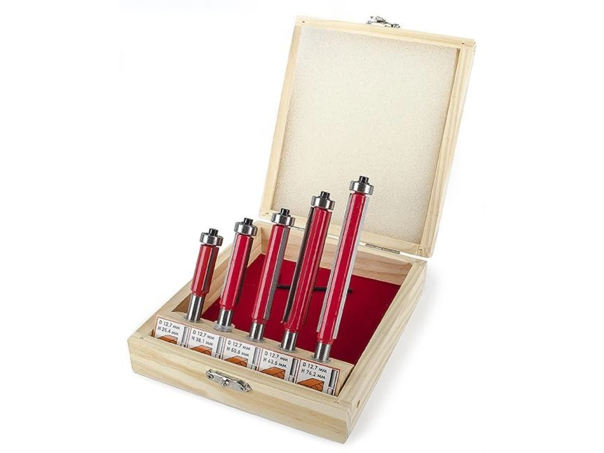 Набір фрез кромкових прямих, 5 шт INTERTOOL HT-0076 