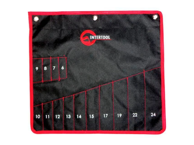 Чехол для гаечных ключей 14 карманов 430x430 мм INTERTOOL BX-9009 