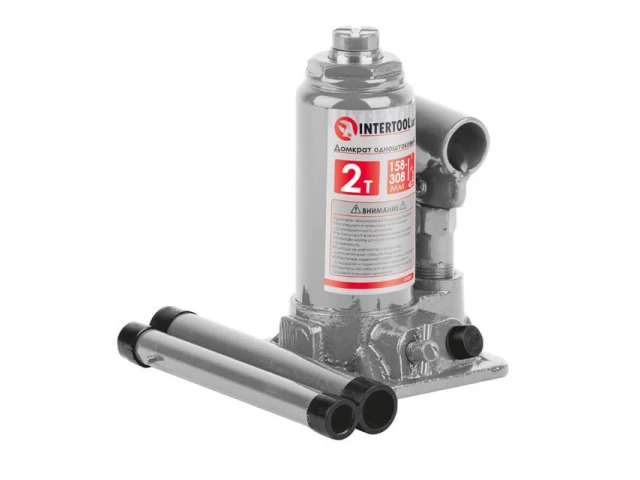 Домкрат "столбик" одноштоковый 2 т INTERTOOL GT0021 