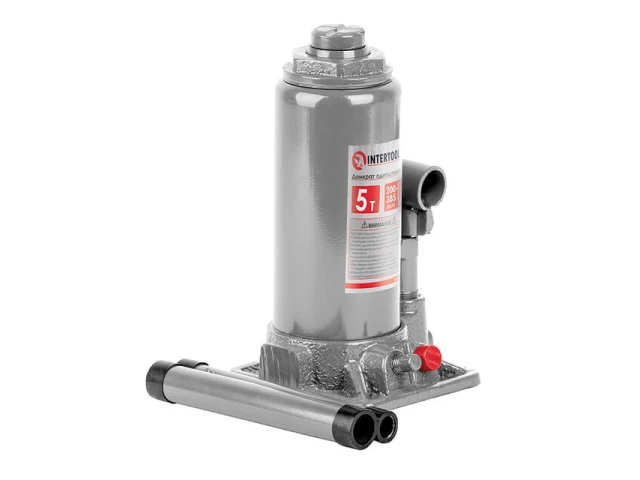 Домкрат "столбик" одноштоковый 5 т, в пластиковом кейсе INTERTOOL GT0053 