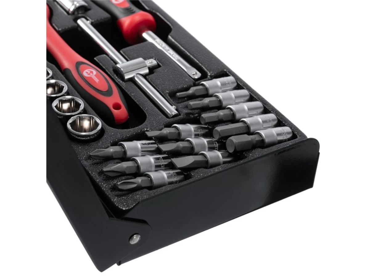 Набір інструментів 1/4", 28 од. (гол. 4-13 мм, біти 11 од.) INTERTOOL ET-6028 
