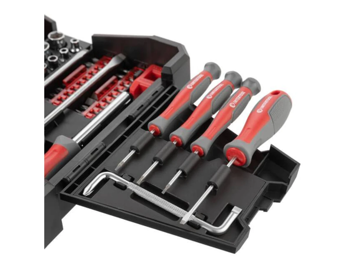 Набір викруток з комплектом насадок і головок 63 од. INTERTOOL VT-3363 