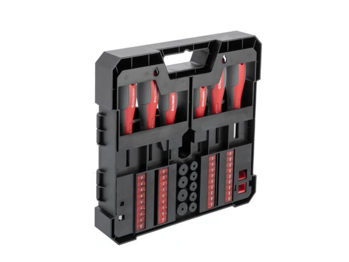 Набір викруток з комплектом насадок і головок 63 од. INTERTOOL VT-3363 