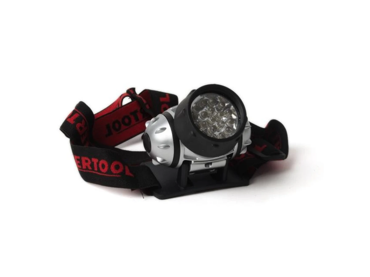 Ліхтар налобний світлодіодний, чотири режими роботи, 19 LED, батарейки 3 ААА. INTERTOOL LB-0301 