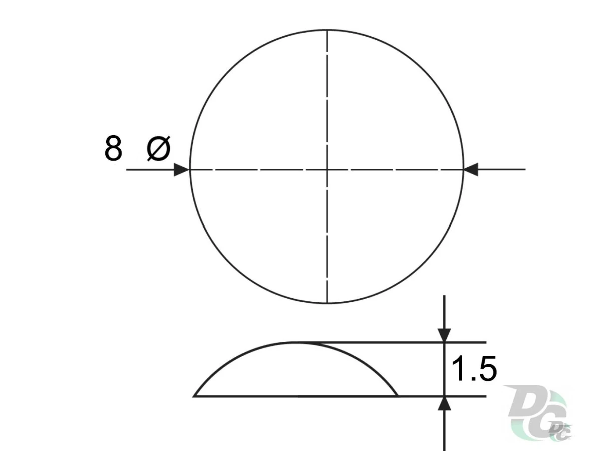 Демпфер (отбойник) силиконовый 8*1,5 мм 
