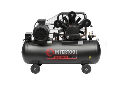 Компресор 300 л, 11 кВт, 380 В, 10 aтм, 1600 л/хв., 3 циліндри INTERTOOL PT-0050