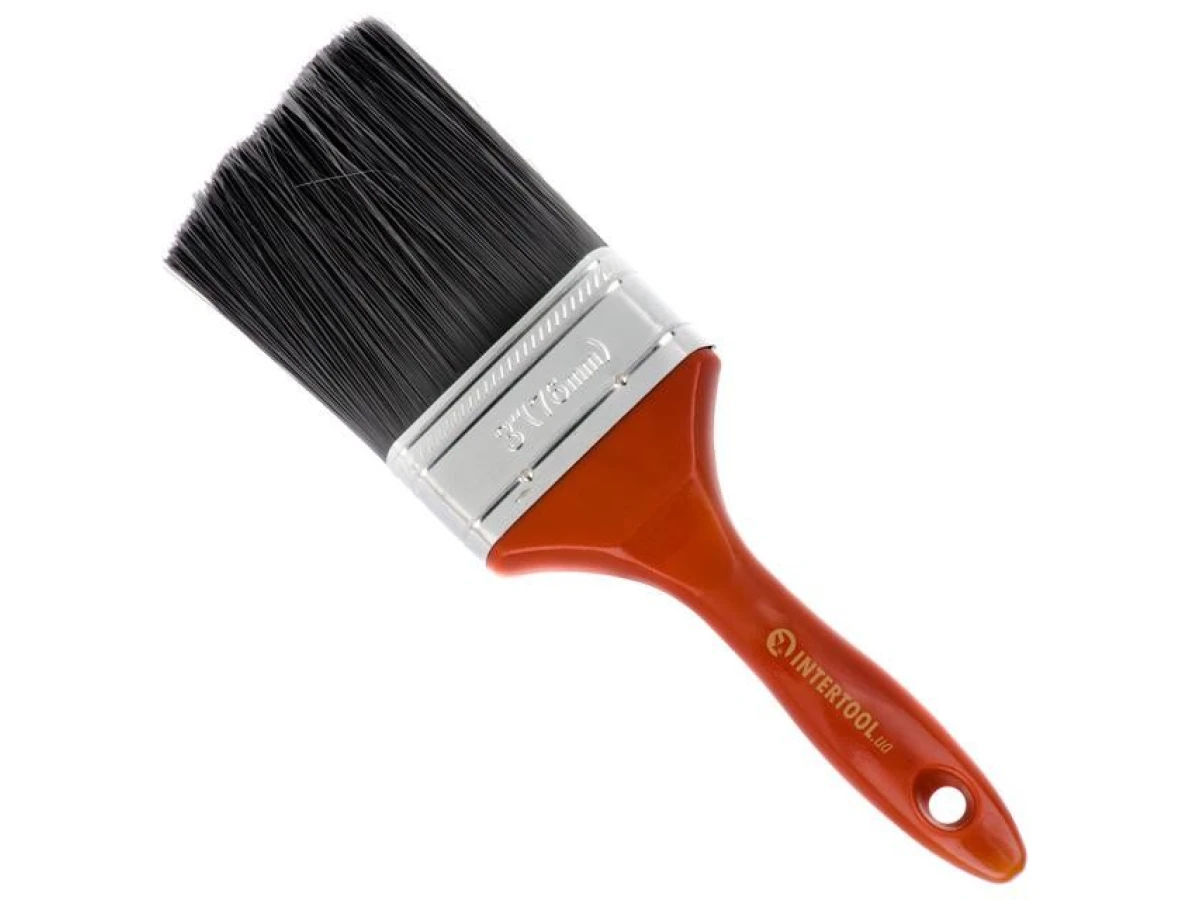 Пензель флейцевий з штучним ворсом 3” INTERTOOL KT-1476 