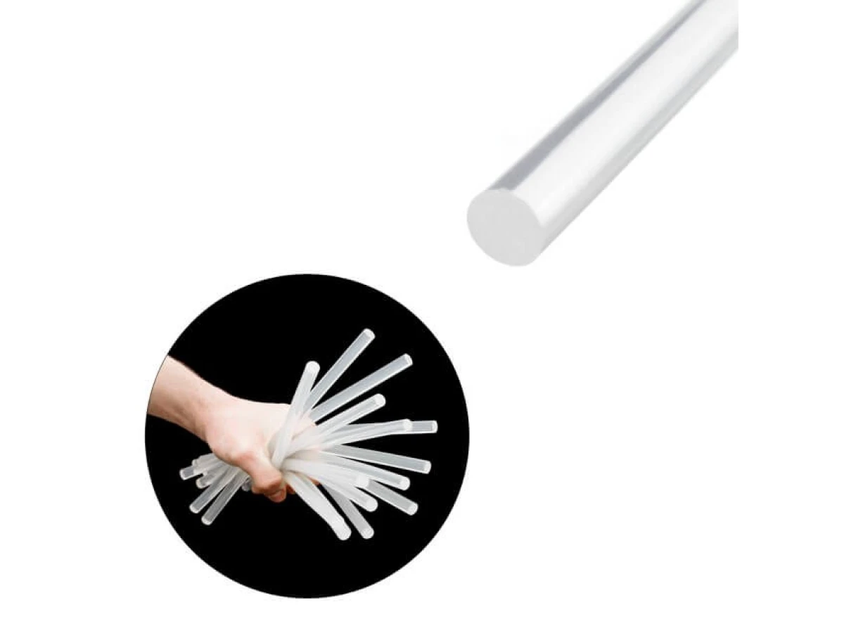 Комплект стрижнів клейових прозорих 11,2 мм * 300 мм, уп. 1 кг INTERTOOL RT-1025 