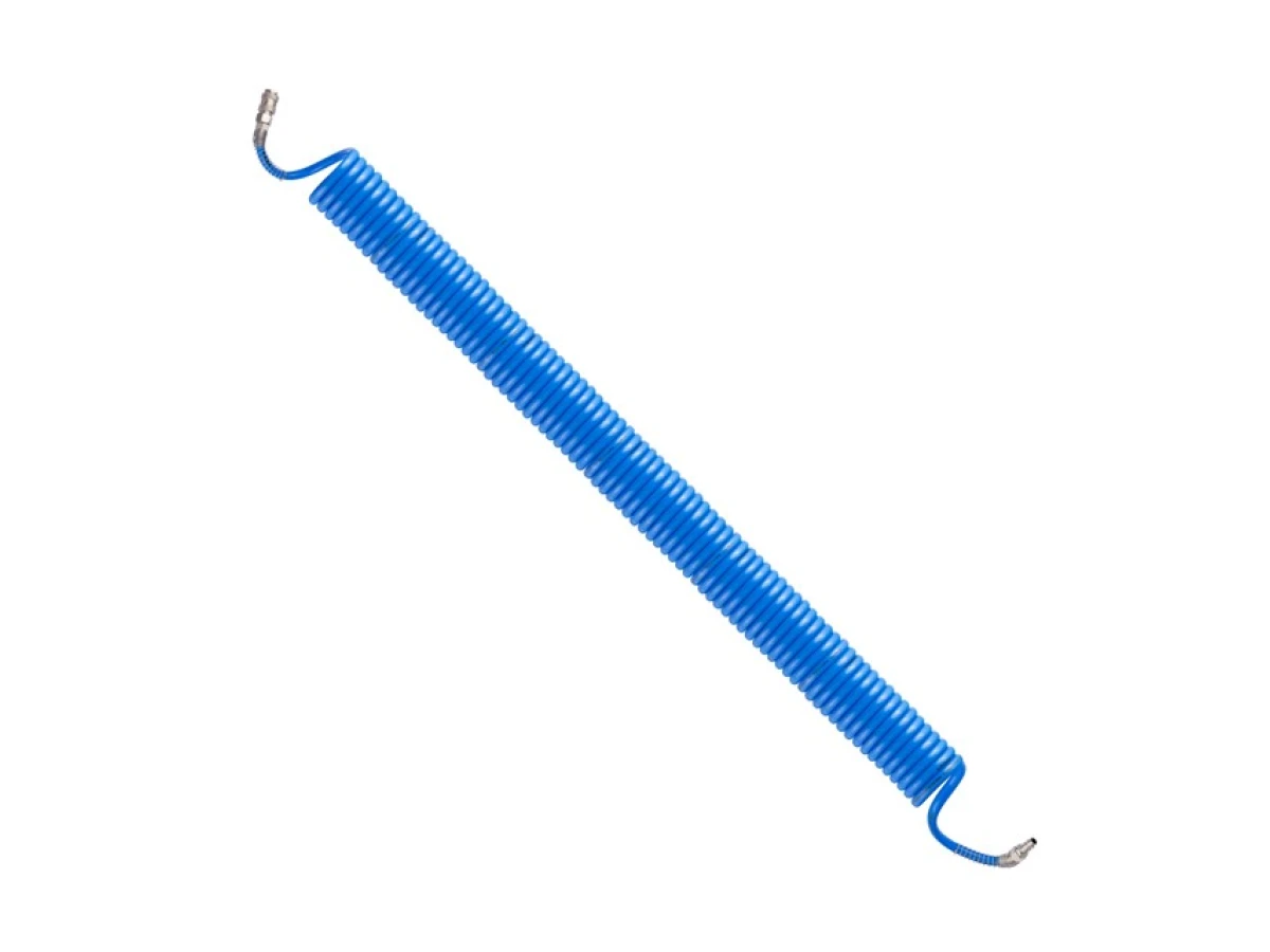 Шланг спіральний поліуретановий 8*12 мм, 20 м з швидкороз'ємними з'єднаннями INTERTOOL PT-1718 