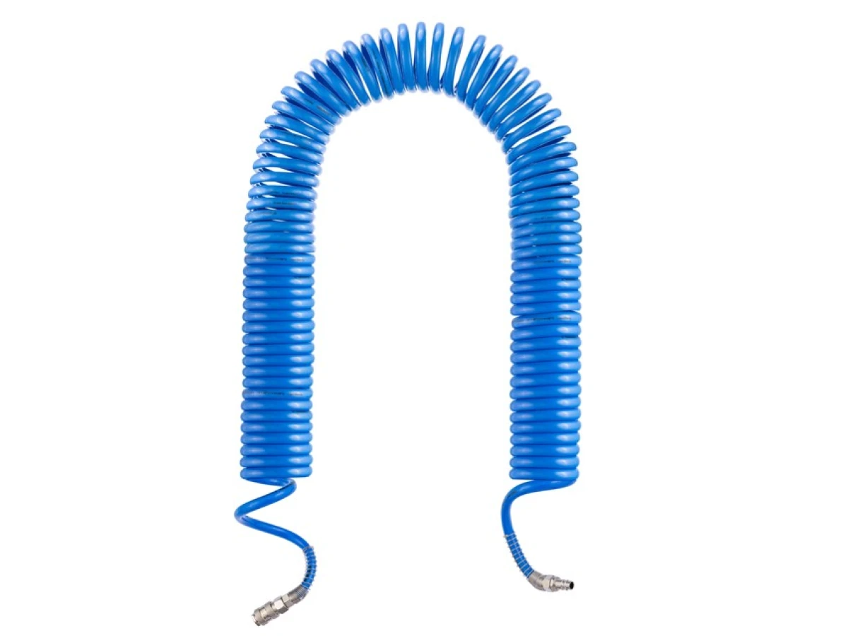 Шланг спіральний поліуретановий 8*12 мм, 20 м з швидкороз'ємними з'єднаннями INTERTOOL PT-1718 