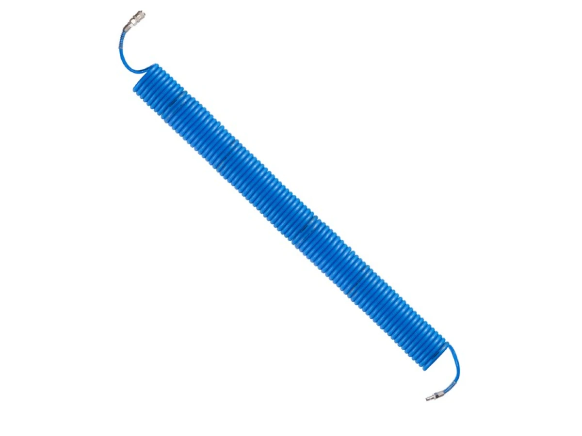 Шланг спіральний поліуретановий 6.5х10мм, 15м з швидкороз'ємними з'єднаннями INTERTOOL PT-1712 