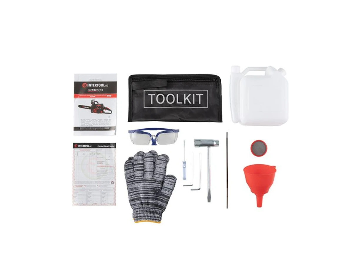 Бензопила ланцюгова 2.6 кВт., 58 см3, шина 45 см/18", шаг 0,325", мін/макс. 3200/10500 об/хв, STORM INTERTOOL WT-0640 