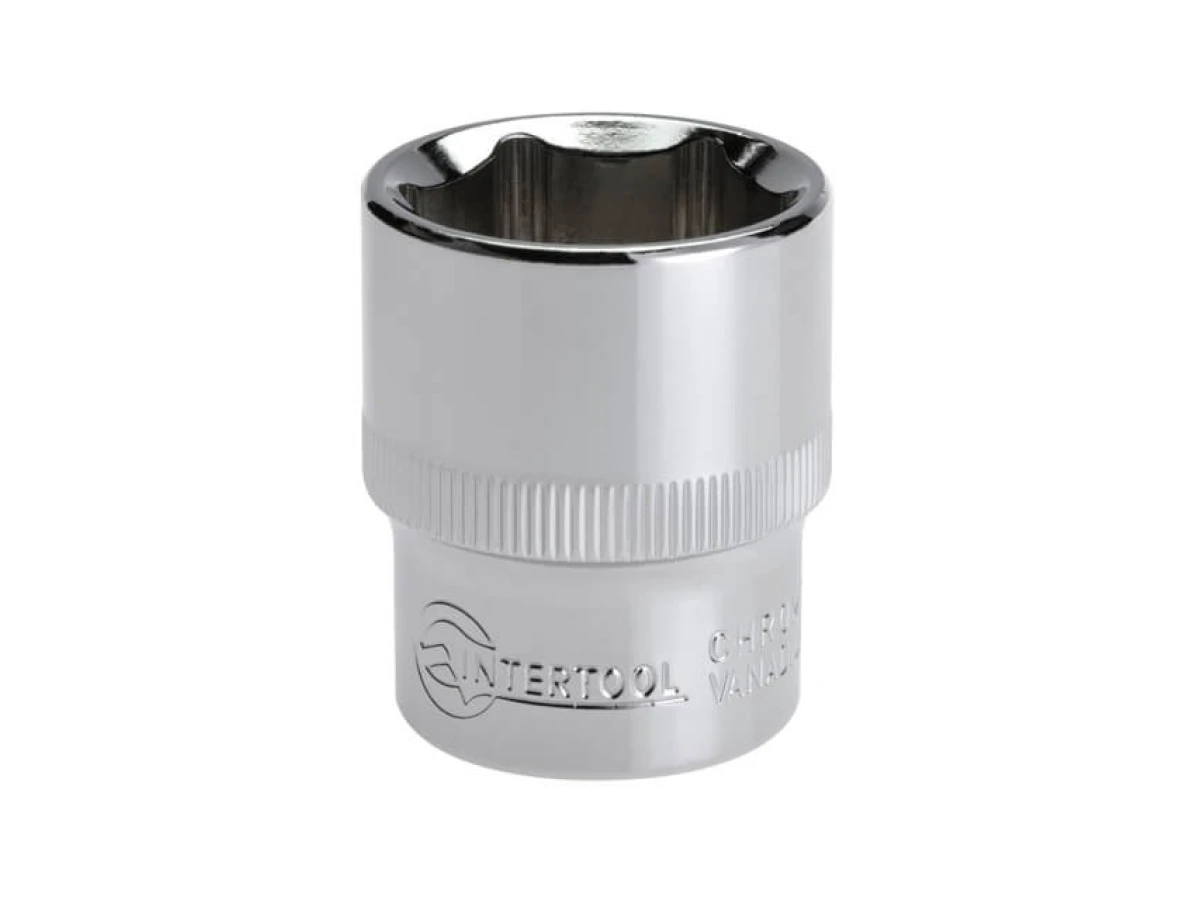 Головка шестигранна 1/2" 24*38 мм CrV INTERTOOL ET-0024 